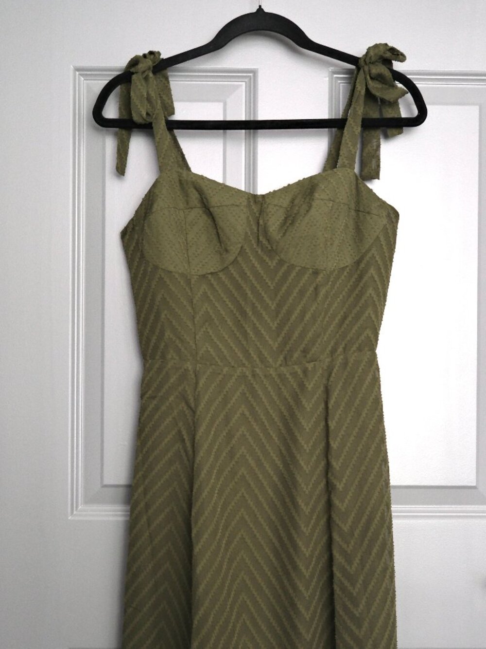 RIHOAS Green Patterned Midi Dress